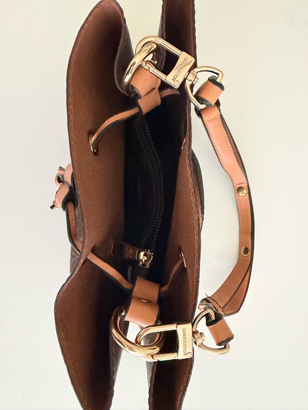 Brown Monogram Drawstring Shoulder Bag - Picture 4 of 10